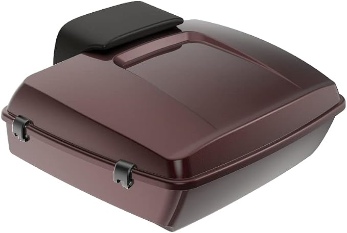 Advanblack Road Glide Tour Trunk Pack Merlot Sunglo Chopped Tour Trunk Pack Backrest Pad for '97-'25 Harley Touring Road King Street Glide Electra Glide CVO models