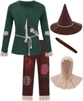 Halloween Scarecrow Costume Men 2026,Adult Wizard Couples Outfit Set