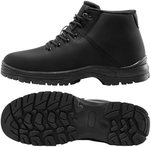 CARENURSE Mens Lightweight Hiking Boots Waterproof Mid Ankle Work Casual Hiker Trekking Outdoor Boots Anti Slip Hiking Shoes