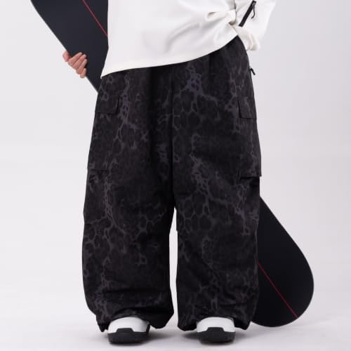 SNOWVERB Loose Fit Snowboard Leopard Ski Snow Baggy Pants for Men and Women