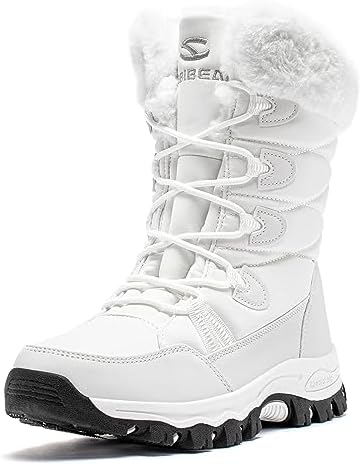 HOBIBEAR Kids Winter Snow Boots Waterproof Outdoor Warm Faux Fur Lined Shoes