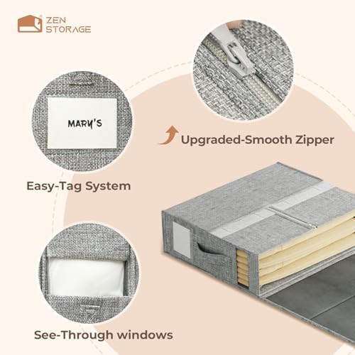Sheet Organizers and Storage for Linen Closet, 12Pack Grey