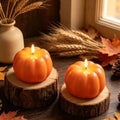 Wondise Fall Decorations Flameless Wax Pumpkin Candles with 6H Timer