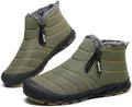 ziitop Snow Boots Mens Waterproof Winter Boots Fur Lined Warm Ankle Boots