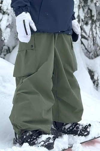 GSOU SNOW Women Men Baggy Snowboard Pants Ski Snow Pants Waterproof