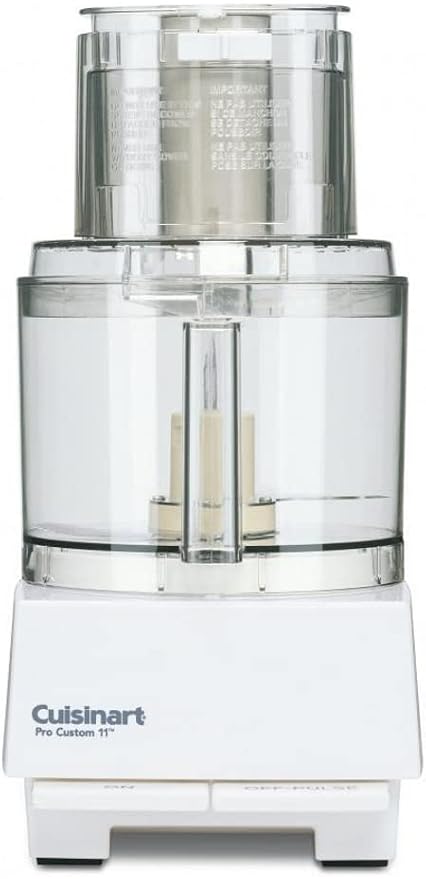 Cuisinart Food Processor, Extra-Large Feed Tube, 625 W, 11-Cup Capacity | Large food processor with 625-watt motor to chop, slice, shred & puree, includes 3 discs, 1 blade & 2 pushers, DLC-8SY