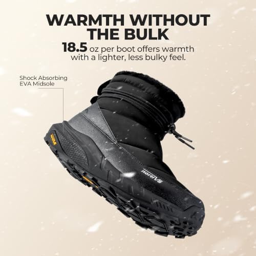 NORTIV 8 Men's Wide Winter Snow Boots Insulated Waterproof Outdoor