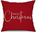 Allorry Christmas Pillow Covers Merry Christmas Throw Pillow Decorative Christmas Red Cotton Cloth Linen Cloth Pillow Cover Sofa Cover Decorative Rectangle Length 16X16 inches