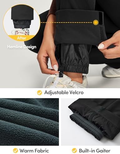 IUGA Snow Ski Pants Womens Waterproof Softshell Fleece Insulated Outdoor