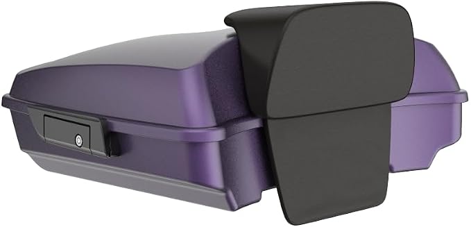 Advanblack 2025 RG Tour Trunk Pack Purple Abyss Denim Razor Tour Trunk Pack Backrest Pad for '97-'25 Harley Touring Road King Street Glide Electra Glide CVO models