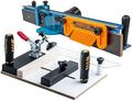 POWERTEC 72032 Deluxe Router Table Fence System 3-3/8" Tall 24" Long and Rail Coping Sled for Router Tables, Professional Precise Cutting Rail for Cabinet Door Joints, Drawers and Woodworking