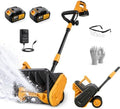 JOBABY Cordless Snow Shovel with Battery, 13" Electric Snow Blower Cordless