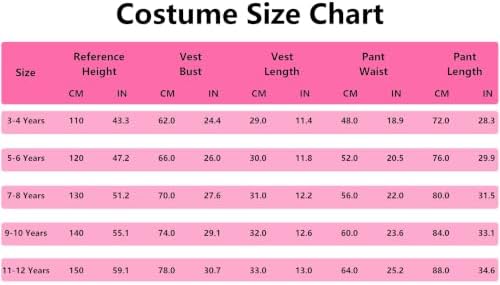 ELIM Kids Pop Star Costume Girls Halloween Costumes Set with Accessories