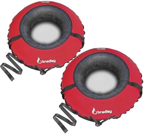 Bradley Snow Tubes with 50" Heavy Duty Cover | 2 Pack Inflatable Sledding Tubes