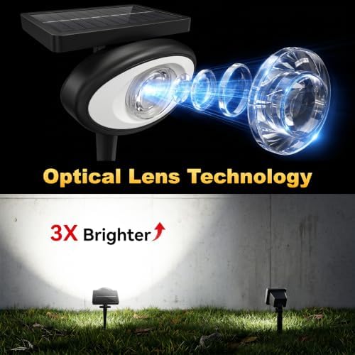 Solar Spot Lights Outdoor Waterproof,10Modes RGB Halloween Spotlights 4Pack