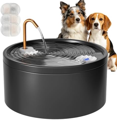 DOOOB Ceramic Dog Water Fountain, 4L/135oz Ceramic Cat Water Fountain