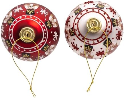Kurt Adler 3-inch Glass Nutcracker Design Ball Ornaments