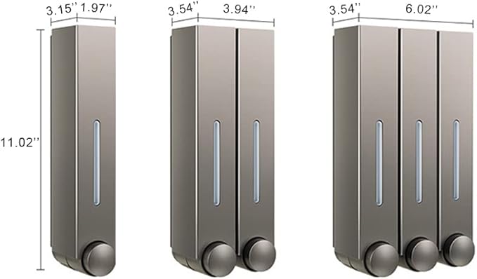 Liquid Soap Dispenser Wall Mount, 1 Chamber Bathroom Shower Pump Dispenser,Press Manually Lotion Soap Dispenser Use for Shampoo, Soap, Conditioner, Shower Gel, for Bathroom Kitchen Hotel (Gold)