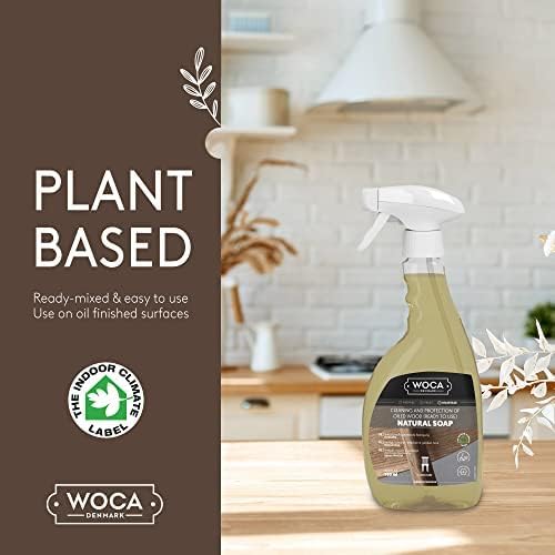 WOCA Denmark – Natural Soap – Ready to Use Spray -Plant Based Cleaner for Everyday Maintenance, 2 Pack