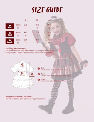 Spooktacular Creations Girls Scary Clown Costume, Kids Halloween Costume, Twisted Clown Dress for Girls