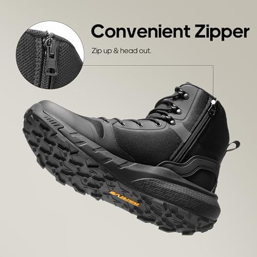 NORTIV 8 Men's Military Tactical Boot Zipper Lightweight