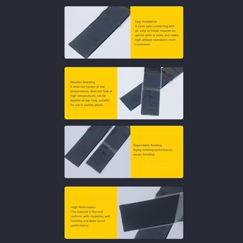 Cryfokt 3PCS Self Fusing Silicone Tape, Silicone Rubber Insulated Sealing Tape for Construction High Tackiness for Telecommunications Industry Single Size 23.62 x 0.07 x 3.54in