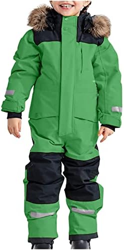 YRAETENM Snow Suit for Kids Boys Girls One Piece Snowsuit Girls and Boys Waterproof Insulated Winter Jumpsuit Coveralls