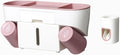 Toothbrush Rack Punch-Free Multifunctional Toothbrush Holder, Wall-Mounted Toothbrush Holder, Storage Rack Bathroom Accessories Rack Bathroom Toothbrush Holder(A,Medium)