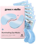 grace & stella Award Winning Under Eye Mask Reduce Dark Circles, Puffy Eyes, Undereye Bags, Wrinkles, Gel Under Eye Patches, Small Gifts for Women, Gifts Under 10 Dollars, Vegan (6 Pairs, Blue)