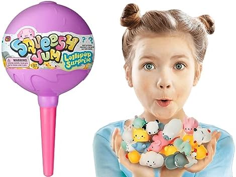 JA-RU Squeesh Yum Lollipop Surprise with Mini Mochi Squishy Animals 3336-1