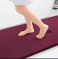 Smiry Memory Foam Bath Mat 59x34, Extra Soft and Absorbent Bathroom Mats, Non Slip Washable Carpet for Floor, Shower and Tub, Burgundy