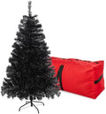 Black Christmas Tree 4FT Small Halloween Tree 450 PVC Branch Metal Stand