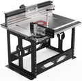 Bench Top Router Table, Full Size Portable Router Table, Workshop Table Router, Workbench Accessory (Black, Metric)