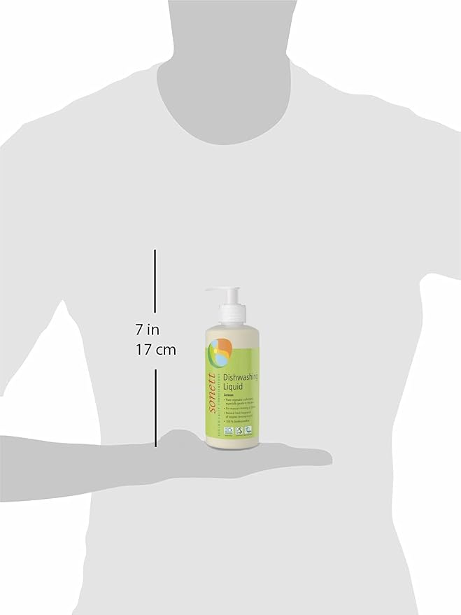 Sonett Organic Dishwashing Liquid Organic 100% Biodegradable Lemon, 10 Fl.Oz (Pack of 6)