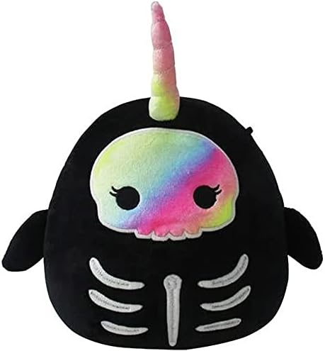 Squishmallow Official Kellytoy Halloween Squishy Soft Plush Toy Animals (Bufinda Narwhal Skelelton, 12 Inch)