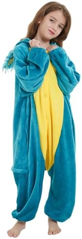 Animal Onesie Pajamas for Kids, Soft Flannel Halloween Cosplay Costume for Boys Girls