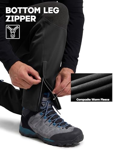 FREE SOLDIER Men's Waterproof Ski Pants Winter Thermal Pants