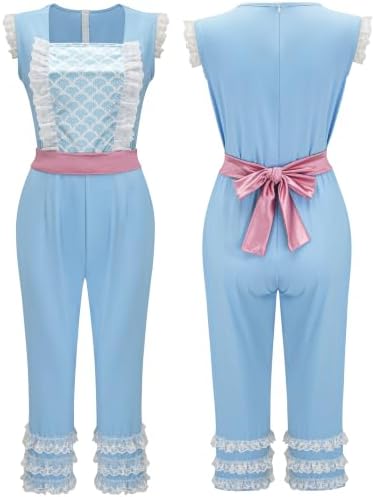 KaKaxi Group Halloween Costumes for Women 2026, Blue Jumpsuit Outfit