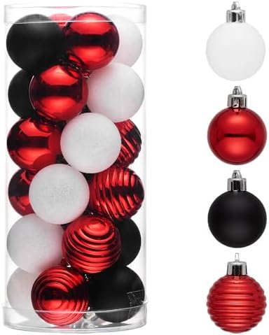 Valery Madelyn Small Christmas Tree Decorations Ball Ornaments 24ct 1.57"
