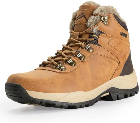 CC-Los Women's Ankle Hiking Winter Snow Boots Faux Fur Lined Warm