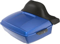 Advanblack Road Glide Tour Trunk Pack Superior Blue King Tour Trunk Pack Luggage +Wrap-Around Backrest Pad for '97-'25 Harley Touring Road King Street Glide Electra Glide CVO models