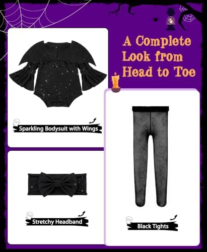 Halloween Baby Bat Costume for Toddler Girl Kids Halloween Party Outfit