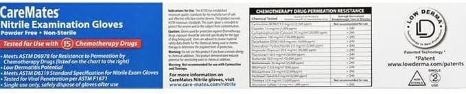 CareMates Nitrile Medical Exam Gloves, Latex Free Rubber, Powder Free, Extra Strong, 4 Mil Thick, Certified for Home Infusion, First Aid, Food Safe, Cleaning Gloves, Large, 300-Count