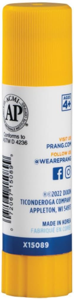 Prang Washable Glue Stick, Blue, 0.28 oz., 12 Count