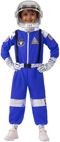Spooktacular Creations Halloween Astronaut Costume for Kids, Unisex Astronaut Outfit, Toddler Pilot Jumpsuit for Themed Party