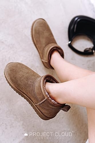 Project Cloud 100% Genuine Leather Womens Boots Ankle Boots for Women Shoes