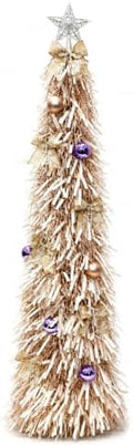 Christmas Tree 5FT Artificial Xmas Decor Pop Up with Decoration White Pink