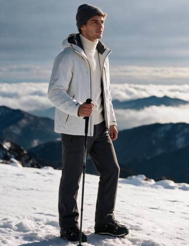 wantdo Men's Fleece Lined Pants Insulated Softshell Ski Snow Hiking Pant
