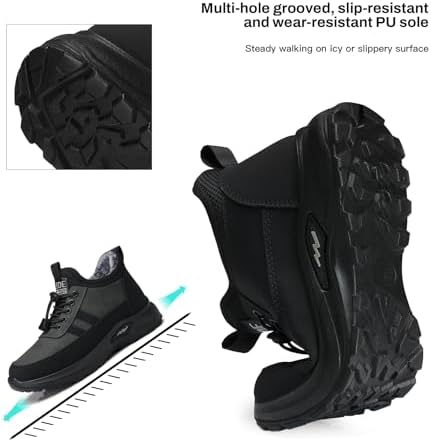 SHIBEVER Winter Snow Boots for Women: Warm Fur Lined Snow Ankle Booties