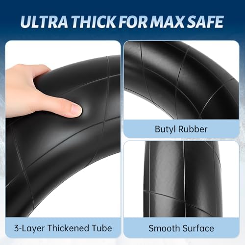 38 Inch Snow & Water Tire Tubes, 2 Pack Heavy-Duty Butyl Rubber